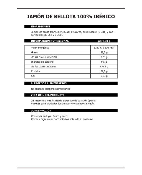 Jamón de Bellota 100% Ibérico 48 meses-1